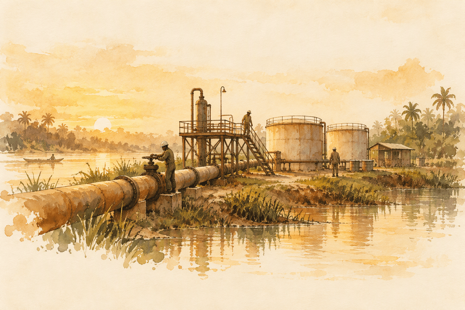 Illustration for Esther Kiobel, Individually and on Behalf of Her Late Husband, Dr. Barinem Kiobel v. Royal Dutch Petroleum Co.