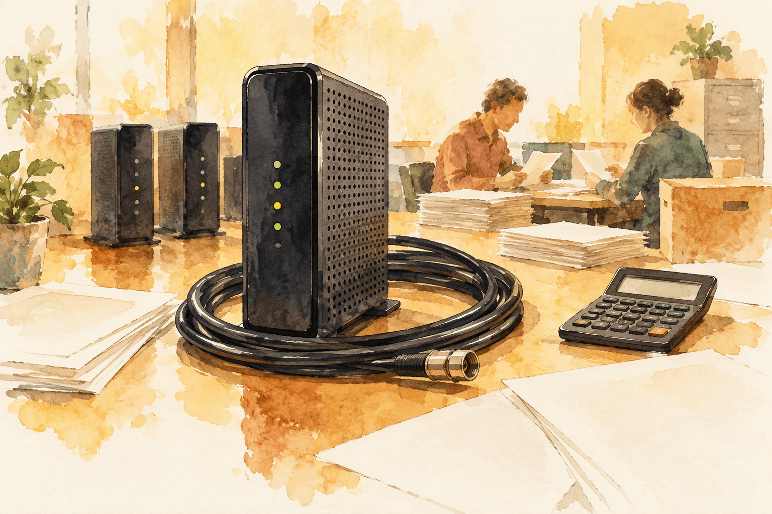 Illustration for Comcast Corporation v. Caroline Behrend