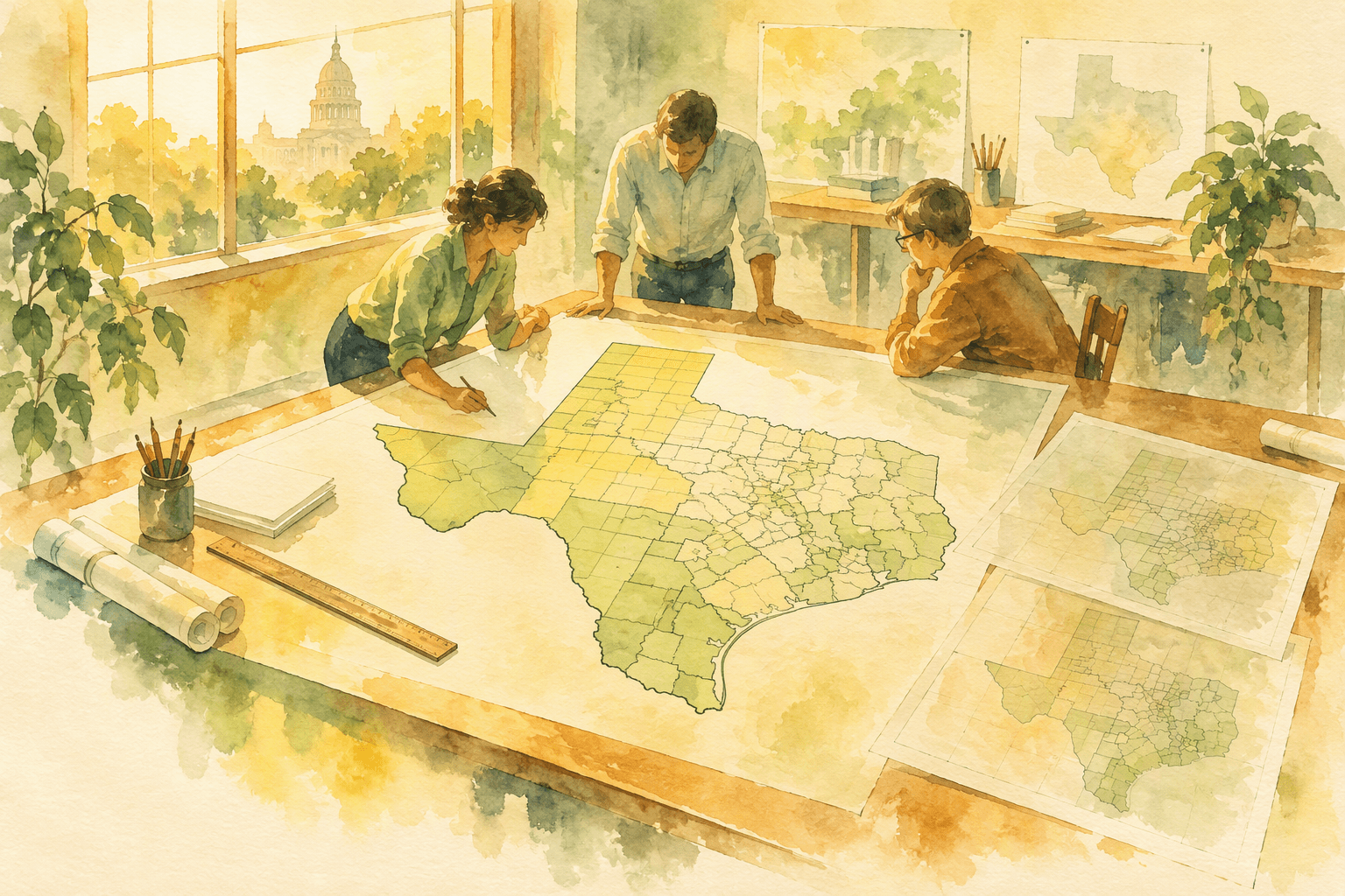 Illustration for Sue Evenwel v. Greg Abbott, Governor of Texas