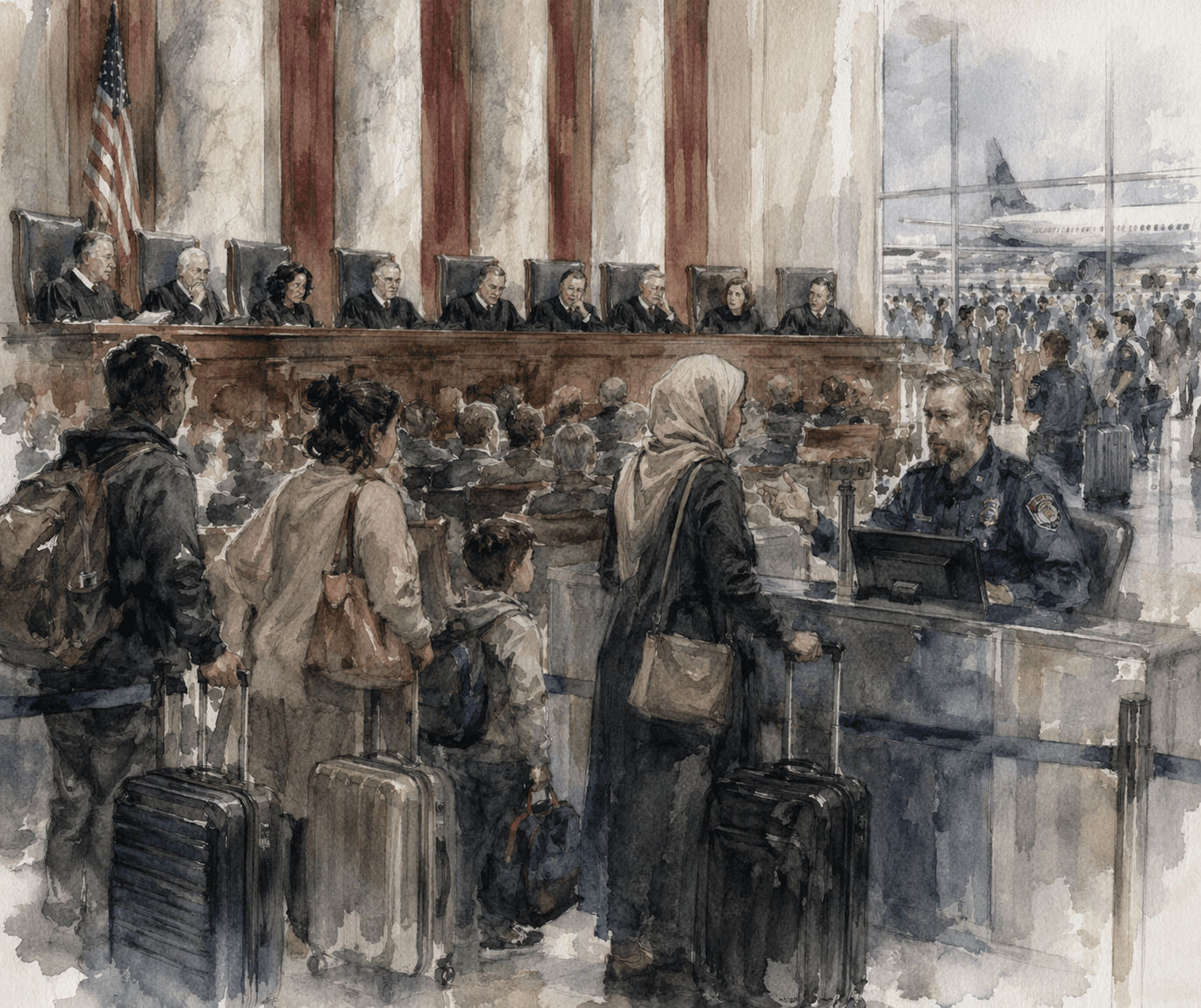 Illustration for Trump v. Hawaii