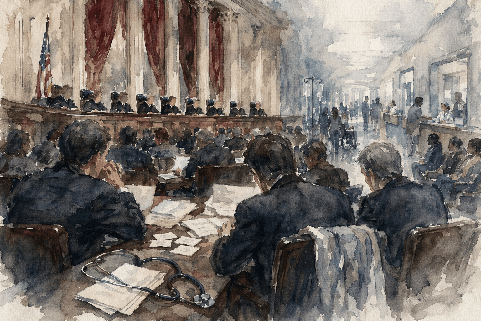 Illustration for California v. Texas