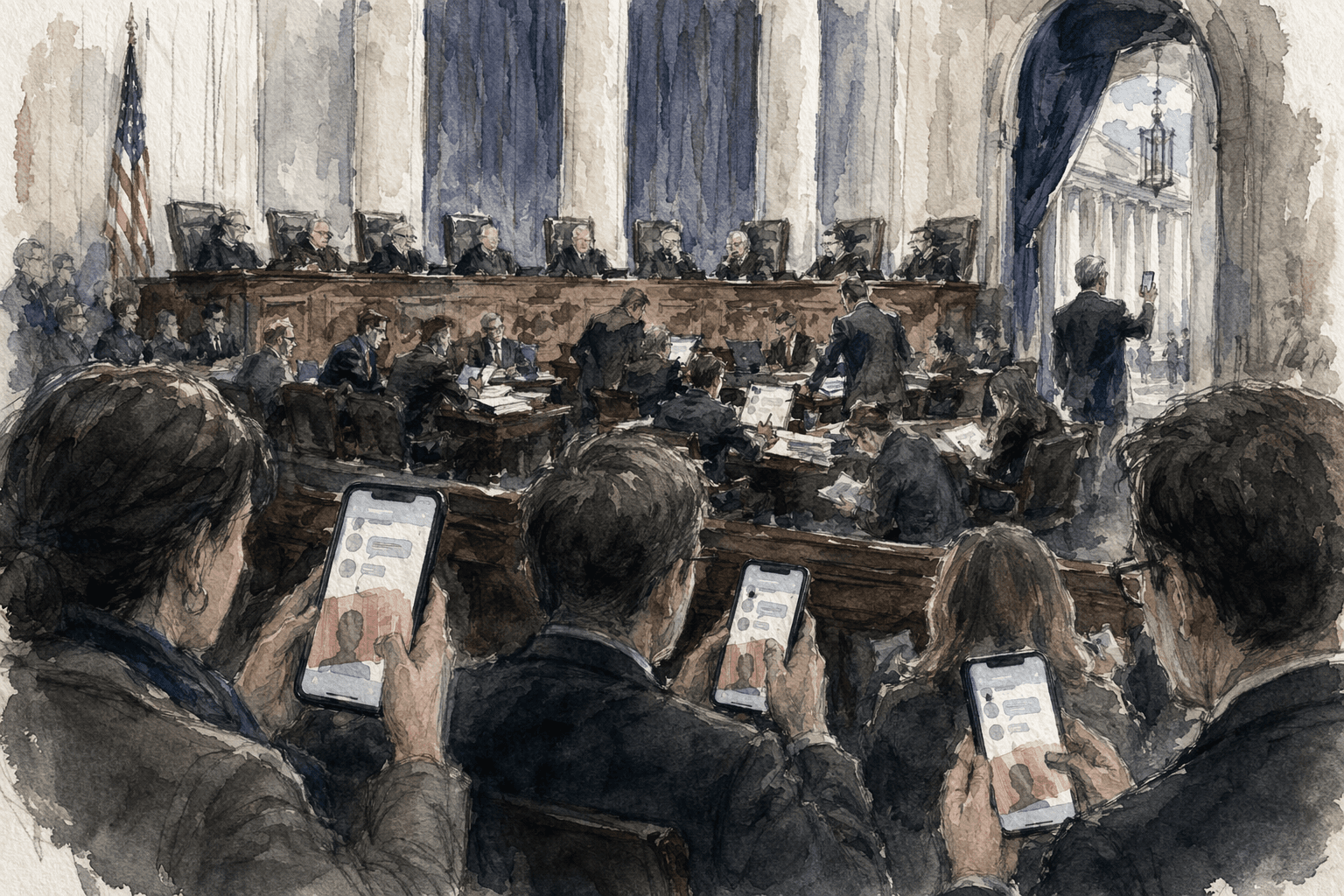 Illustration for Biden v. Knight First Amendment Institute at Columbia Uni v.